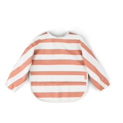 Babero con Mangas Stripes Papaya · Done by Deer