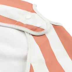 Babero con Mangas Stripes Papaya · Done by Deer