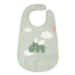 Babero Velcro Happy Clouds Green · Done by Deer