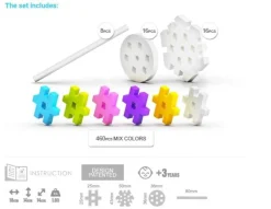 Bloques Meli · Basic Constructor Pastel Travel Box 500 piezas