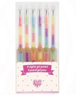 Bolígrafos de Gel Arco Iris (6 ud) · Lovely Paper