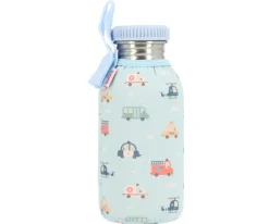 Botella Acero Funda City Cars 500ml