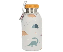 Botella Acero Funda Dinos World 500ml