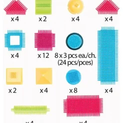 Bristle Blocks · Bote de 80 pzas.