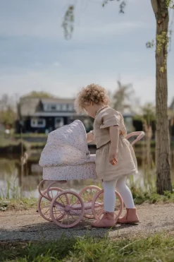 Carrito capazo metal Flores & Mariposas · Little Dutch