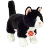 Cat standing black/white 20 cm · Hermann Teddy
