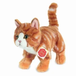 Cat standing red Striped 20 cm · Hermann Teddy