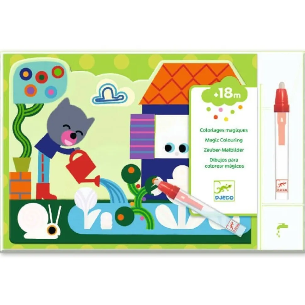 Colorear Mágico con agua Escondido en el jardín · DJECO