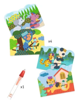 Colorear Mágico con agua Escondido afuera · DJECO