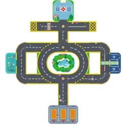 Crazy Motors Circuit City Puzzle gigante 34 piezas · DJECO