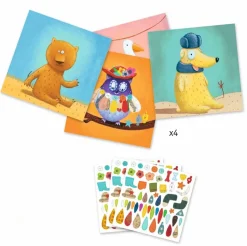 Crear con pegatinas Animales · DJECO