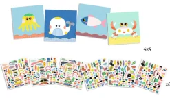 Crear con pegatinas Animales Marinos · DJECO