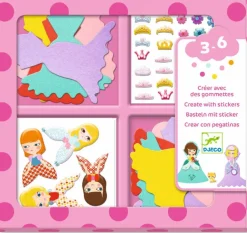 Crear con pegatinas Me gustan las princesas DJECO