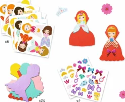 Crear con pegatinas Me gustan las princesas DJECO