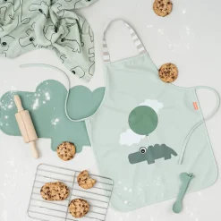 Delantal impermeable Happy Clouds Green · Done by Deer