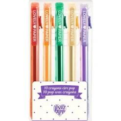 Estuche 5 lapices de cera pop