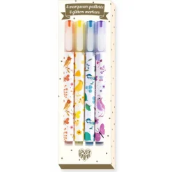 Estuche 4 rotuladores con brillos Tinou · Lovely Paper