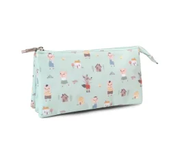 Estuche escolar 3 compartimentos The Three Little Pigs