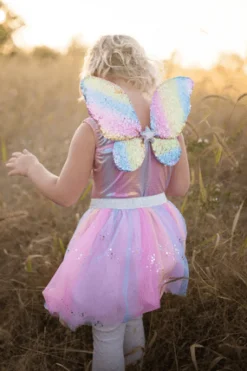 Falda Rainbow con alas y varita · Great Pretenders 4-6 años