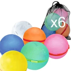 Globos agua reutilizables Translucidos · 6 uds