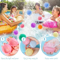Globos agua reutilizables SOLID opacos · 6 uds