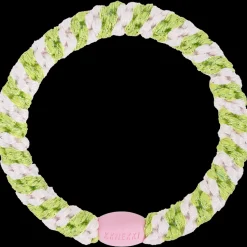 Goma de pelo Kknekki Pink Lime Glitter Stripe