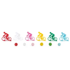 Juego de 6 ciclistas con canicas Mercredi · Moulin Roty