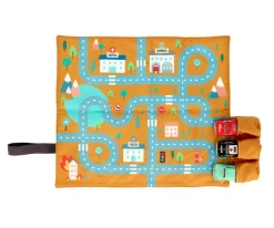 Juego Mantel con Circuito Mostaza + 3 Coches