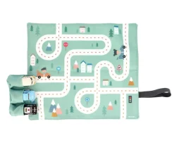 Juego Mantel con Circuito Menta + 3 Coches