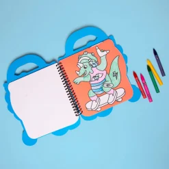 Libro con pinturas y pegatinas Dinos · OMY