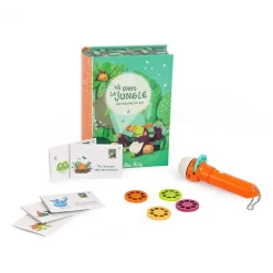 Libro linterna proyector de historias Jungla