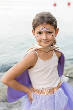 Metallic Rose Gold/Lilac Super Duper Tutú, capa y máscara · Great Pretenders 4-6 años