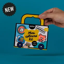 Mini Pocket Animales para colorear + 4 lápices · OMY