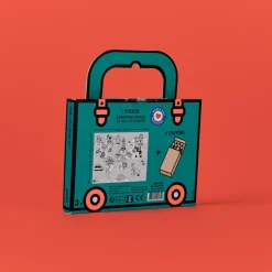 Mini Pocket Atlas para colorear + 4 lápices · OMY