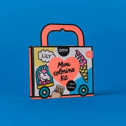 Mini Pocket Unicornio para colorear + 4 lápices · OMY