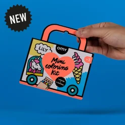 Mini Pocket Unicornio para colorear + 4 lápices · OMY