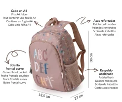 Mochila Mediana Funny Letters