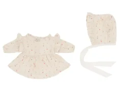 Muñeco Helena con Vestido White Flowers