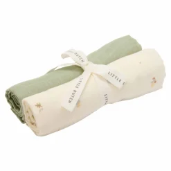 Muselina Algodón Orgánico Forest Treasures & Sage 70x70 · Little Dutch