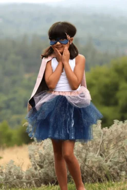 Navy Super Duper Tutú, capa y máscara · Great Pretenders