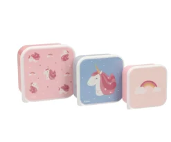 Pack 3 Cajas Almuerzo Magical Unicorn