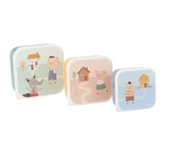Pack 3 Cajas Almuerzo The Three Little Pigs