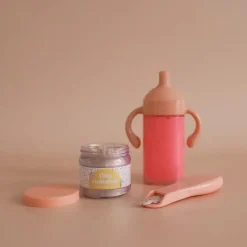 Pack cumpleaños Biberón Mágico y Potito con cuchara para muñecos · Tiny Harlow