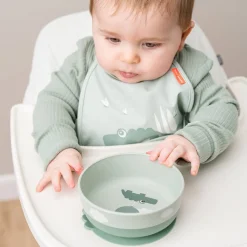 Pack de 2 baberos mini con bolsillo Happy clouds Powder · Done by Deer