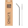 Pajitas reutilizables acero inox. 3 u.+ varilla de limpieza · Chilly's