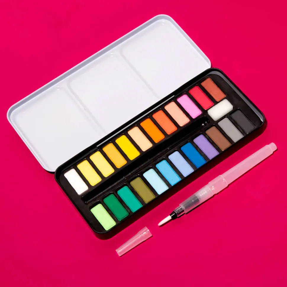 Paleta acuarelas 24 colores OMY