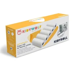 Papel térmico adhesivo para Kidyprint (5 rollos) · Kidywolf