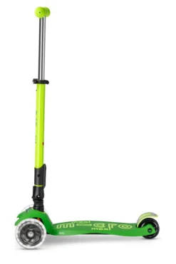 Patinete Maxi Deluxe Plegable Neón LED · Verde/Amarillo