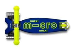 Patinete Maxi Deluxe Plegable Neón LED · Azul/Amarillo