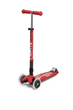 Patinete Maxi Deluxe Plegable LED · Rojo